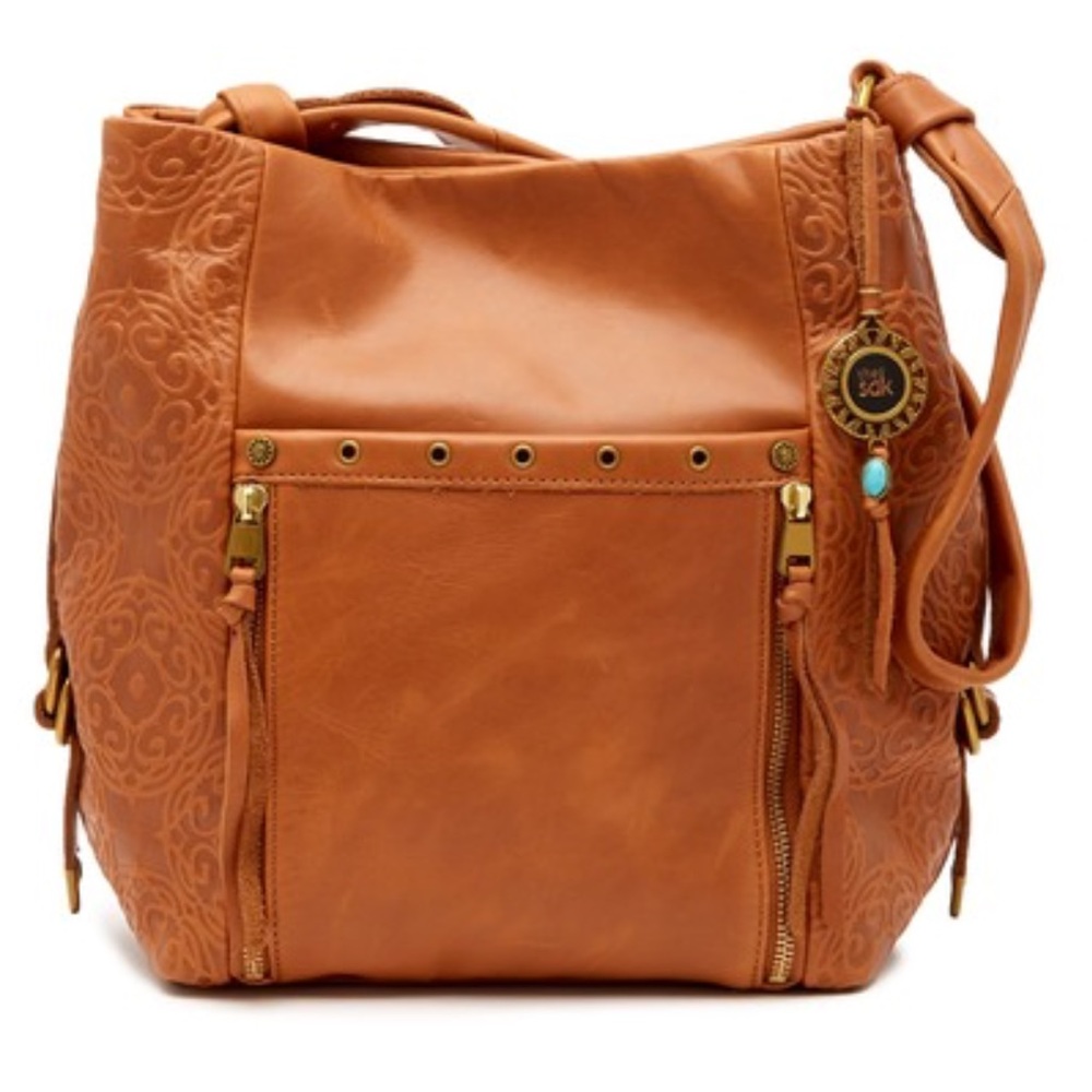 🆕 The Sak cognac tan boho leather bag